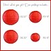 Just Artifacts Decorative Round Chinese Paper Lanterns 24pcs Assorted Sizes (Color: Red)