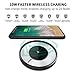 Nillkin Qi Fast Wireless Charger Magic Disk 4 10W Fast Wireless Pad for iPhone XS Max/XS/XR/X/8/8 Plus/Samsung Galaxy Note 9/S9/S9 Plus and All Qi- Enabled Devices-Black