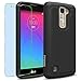 LG K7 / Tribute 5 Case, INNOVAA Smart Grid Defender Armor Case W/ Free Screen Protector & Touch Screen Stylus Pen - Black