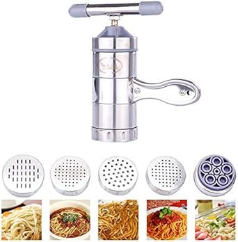 Amazon Co Jp 家庭用 製麺機 商業用 ステンレス鋼麺メーカー で 5 モデル パスタキッチン ツール ラーメン作り器 製麺道具 ステンレス製回転式押パスタマシーン 自宅で簡単に楽しく麺作り ホビー