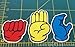 ASL American Sign Language Fingerspelling Stickers - Restickable Reusable Repositionable