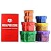 Meal Prep Zone 7 Piece Multi-Colored Portion Control Containers with Guide and Snap-Lids