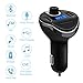 Bluetooth FM Transmitter, Jelly Comb Wireless In-Car FM Transmitter Radio Adapter Car Kit, Universal Car Charger with Dual USB Charging Ports, Hands Free Calling for iPhone, Samsung, etc (Black)