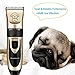 Showlovein Pet Grooming Clipper Kits Low Noise Rechargeable Cordless Quiet Cat Dog Groomer Tool Hair Trimmer Razor Blades with Combs, Scissor