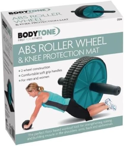 Bodytone ABS Roller Wheel & Knee Protection Mat Soft Grip Handles