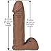 Doc Johnson Vac-U-Lock - The Realistic Cock - 8 Inch - F-Machine and Harness Compatible Dildo - Caramel