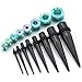 PiercingJ 32pcs 12G-1/2 (2-12mm) Black Acrylic Ear Tapers Stretching Kit + Colorful Acrylic Tunnel Gauge Set