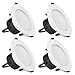 LE 4 Pack 6W 3.5-Inch LED Recessed Lighting, 50W Halogen Bulbs Equivalent, Non-Dimmable, LED Driver Included, 310lm,90° Beam Angle, Recessed Ceiling Lights, LED Downlight (Warm White)