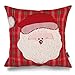 Phantoscope Decoractive New Merry Christmas Series Grandpa Santa Face Embroidery Throw Pillow Case Cushion Cover 18