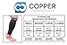 Copper Compression Calf Sleeves for Shin Splints, Varicose Veins, Arthritis, Sprains, Running, Cycling - Men & Women - 1 Pair