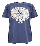Harley-Davidson Men's Rambler Skull Short Sleeve Crew T-Shirt, Vintage Royal