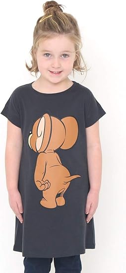 Amazon グラニフ Graniph コラボレーション キッズ ワンピース バックオブジェリー トムとジェリー スミクロ キッズ 110 G119 おそろいコーデ G119 ワンピース チュニック 通販