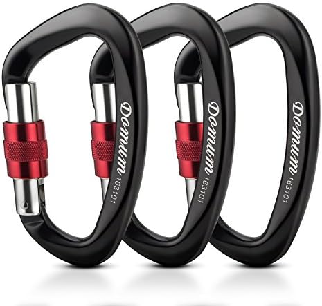 Locking Climbing Carabiner Clip, 25KN