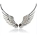 Car Stickers and Decals-Stainless Alloy Metal,Car Decoration Sticker Logo 3D Angel Wings,Emblem,Badge Stickers,Styling Warning (Silver)