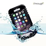 iPhone 6 Plus Waterproof Case, iThroughTM iPhone 6 Plus Waterproof Case, Dust Proof, Snow Proof, Shock Proof Case, Heavy Duty Carrying Cover Case for iPhone 6 Plus, iPhone 6S Plus 5.5 inch (Black)
