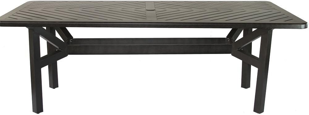 Heritage Outdoor Living Cast Aluminum Outdoor Patio Series 4000 44" x 86" Rectangle Dining Table - Anitque Bronze Finish
