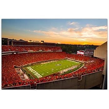 UGA Georgia Bulldogs: Sanford Stadium Redout Photo Art Poster - Extra Large (24
