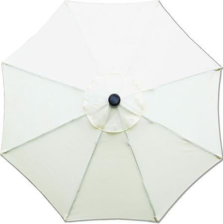 Sunnyglade 9ft Patio Umbrella Replacement Canopy Market Umbrella Top Outdoor Umbrella Canopy With 8 Ribs Blue And White Umbrellas