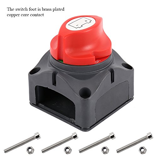 WarmCare 12V/24V Battery Switch Master Isolator Cut On/Off Disconnect Switch for RV Battery Marine Boat Car Vehicle Waterproof - Thumbnail 2