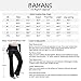 Bamans Womens Wide Waistband Long Bootleg Non See-Through Bootcut Yoga Pants w/Tummy Control, (Black Large)