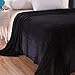 Exclusivo Mezcla Fleece Blanket Twin Size for Bed, Super Soft and Warm, All Season Use, Cozy, Plush, Lightweight, 90x66 Inches, Black