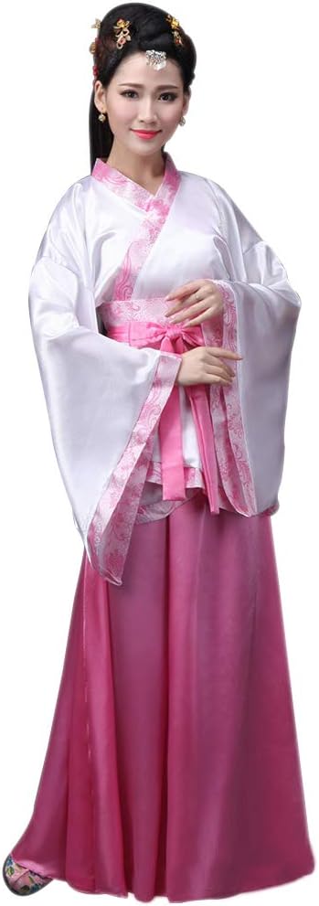 XFentech Women's Ancient Chinese Style Clothes Tang Suit Hanfu Princess Chaise Dress Cosplay Performances Costume