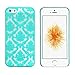 GBSELL Carved Damask Vintage Pattern Matte Hard Case Cover For IPhone 5 5S SE (Blue )