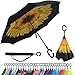 CIOR 30 Colors Double Layer Inverted Umbrella Windproof UV Protection With C-Shaped Hook for Car and Outdoor Use