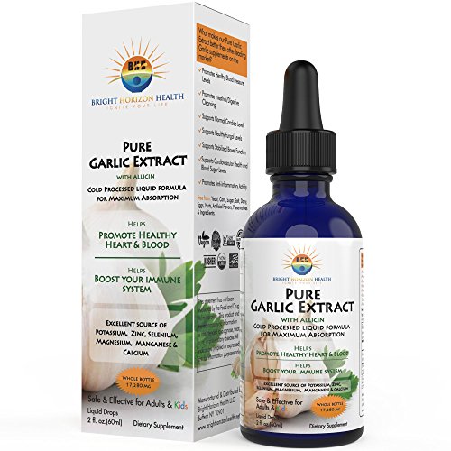 Premium Pure Garlic Extract Dietary Supplement with Allicin – Advanced Cold-Processed Liquid Formula for Maximum Absorption, Healthy & Natural Immune System Booster with Minerals – 2 fl oz Premium Pure Garlic Extract Dietary Supplement with Allicin – Advanced Cold-Processed Liquid Formula for Maximum Absorption, Healthy & Natural Immune System Booster with Minerals – 2 fl oz