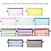 Bememo 20 Pieces 10 Colors Zipper Mesh Pouch A6 Size Multipurpose Travel Bag for Cosmetics Makeup Offices Supplies Travel Accessories