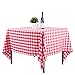 Waysle Square Tablecloth, 70 x 70 Inch, Red and White Checker Table Cloth for Square or Round Tables in Washable Polyester, Great for Wedding, Restaurant, Party, Banquet Decoration