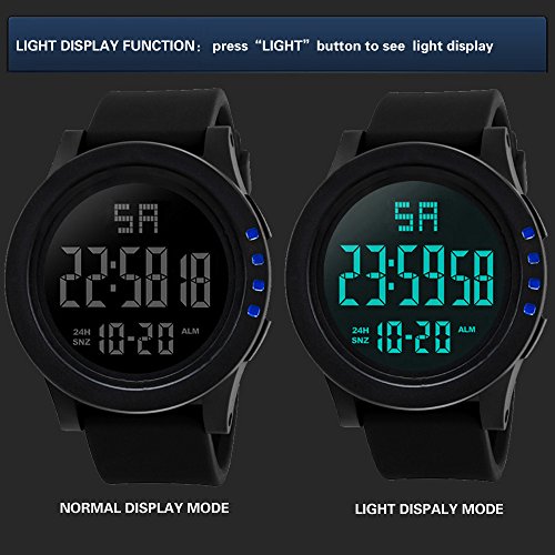 Sport Watch, 50M Waterproof Watch, Sport Wrist Watch for Men Women Kids, Digital Watch with Alarm Date and Time (Yellow -2)