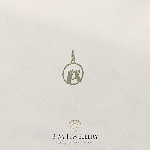 9ct Gold Feminist Vulva Hands Pendant