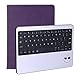 HDE iPad 2 Keyboard Case Wireless Bluetooth Leather Folio Cover Folding Stand for Apple iPad 2 3 4 (Purple)