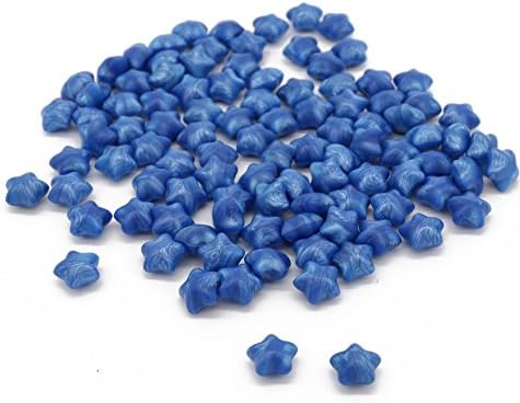 Lucky Star Shape Seal Sealing Wax Beads, DIY decorating envelopes, parcels, invitations 100Pcs (Blue)