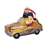 Kurt Adler 3-3/4-Inch Glass New York Taxi Ornament