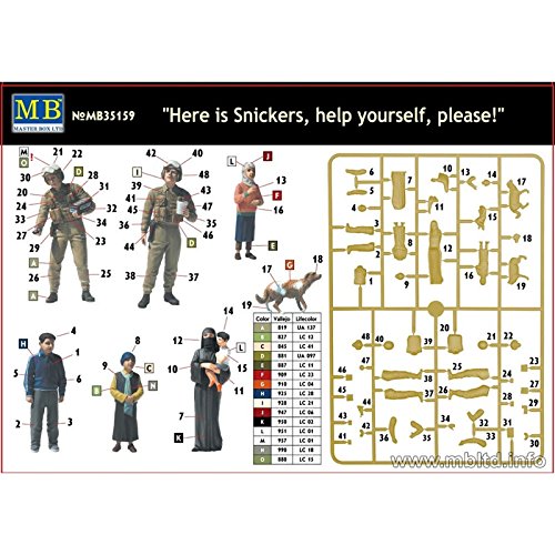 Masterbox 1:35 - 'snickers', H Elp Yourself, Us Modern, 7 Fig