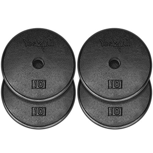 Photo 1 of Yes4All 1-Inch Cast Iron Weight Plates