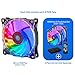 Rosewill 120 mm RGB Case Fan True RGB Color Ultra Quiet Cooling Fan with Long Life Sleeve Bearing. Standard Size 120mm Case Fan Compatible with Rosewill RGB Fan Hub RGBF-17003
