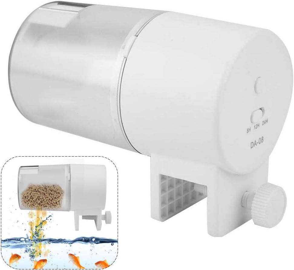 Acuario Alimentador automático de Peces Depósito de Peces Auto Food Timer Feeder Vacaciones Fin de Semana Pescado Dispensador de Comida para Peces Tortugas Tritones y Ranas