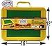 Matty's Toy Stop Brik-Kase Travel, Building, Storage & Organizer Container Case with Building Plate Lid (Holds Approx 2000pcs) - Compatible with All Major Brands (Red, Green & Yellow)