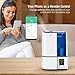 TaoTronics Cool Mist Humidifiers, Compatible with Alexa and Google Home, Humidifiers for Bedroom, Baby’s Rooms, Blue Night, Timer, Auto Shut-Off, (4L / 1.06 Gallon, US 110V)
