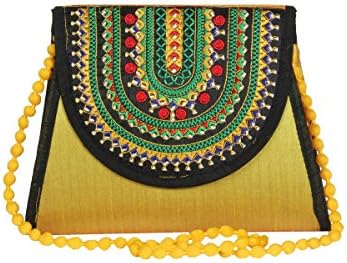 Streetkart Women's & Girl's Traditional Kutchi Art Work Sling Bag/Fashionable Sling Bag for Women/Stylish Polyester Sling Bag for Casual & Formal Wear