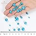 BEADNOVA 8mm Blue Turquoise Gemstone Round Loose Beads for Jewelry Making (45-48pcs)