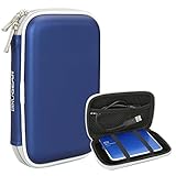 BIRUGEAR Hard Shell Carrying Case for Western Digital WD My Passport Ultra / Ultra Metal Edition, My Passport Edge / Enterprise / Essential & More Portable External Hard Drives - Blue