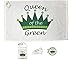 Giggle Golf Par 3 Pack for Women, Microfiber Waffle Weave Golf Towel, Tee Bag with 4 Tees and Bling Ball Marker with Magnetic Hat Clip (Queen of The Green)