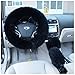 Fendior 3 Pcs 1 Set Winter Warm Faux Wool Steering Wheel Cover with Handrake Cover & Gear Shift Cover for 14.96