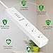 WiFi Power Strip Smart Surge Protector Compatible with Alexa/Google Home 3 AC Wireless Outlets (90-264V/15A) APP Individually Remote Control Smart Plug with Long Extension Cord No Hub Required Timer