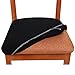 smiry Seat Covers for Dining Room Chairs Stretch Jacquard Dining Room Chair Seat Covers Set of 4, Black