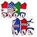 Yougao Men's Country Flags 7-Pack No Show Sports Socks